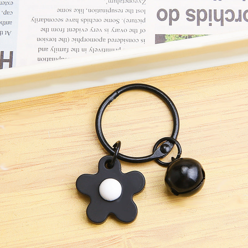 Wholesale Small fresh colorful flower bell keychain